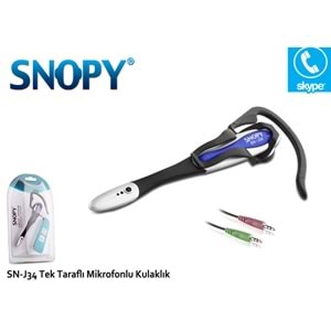 Snopy SN-J34 Tek Taraflı Mikrofonlu Kulaklık