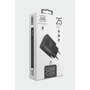 Subzero SG63 25W PD (Turbo) Type-C Girişli Ev Şarj Başlığı