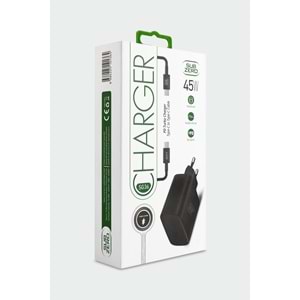 Subzero SG36 45W PD Type-C to Type-C (Turbo) Siyah Şarj Aleti