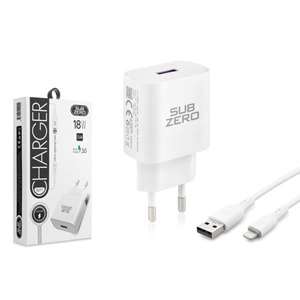 Subzero SG71 18W 3.4A Qualcomm Hızlı İphone Ev Şarj Aleti