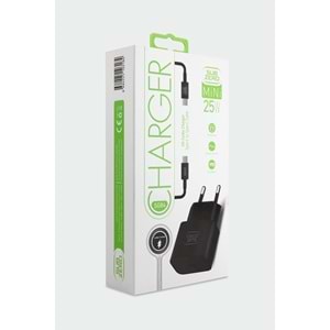 Subzero SG84 25W PD Type-C to Type-C (Mini Turbo) Siyah Şarj Aleti