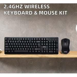 Jedel WS736+ 2.4ghz Kablosuz Q Klavye Ve Mouse Seti Siyah