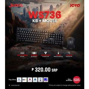 Jedel WS736+ 2.4ghz Kablosuz Q Klavye Ve Mouse Seti Siyah