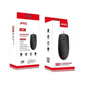 Jedel M81 Optik LED Dört Buton 1600 DPI Renkli Rgb Gaming Kablolu Mouse