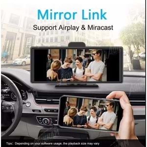 Pars H18C Carplay Apple Android Uyumlu 10.2 İnç Büyük Ekran Tak Çalıştır 4K Ön/Arka Çift Kameralı