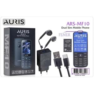 Auris ARS-MF10 Çift Sim kartlı/Bt/Radio/Lamba/BTK Kayıtlı Tuşlu Telefon