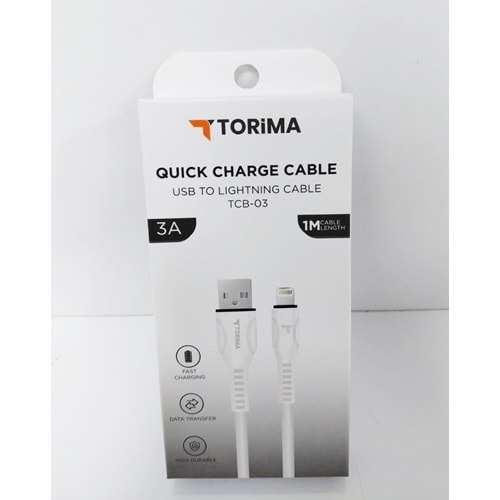 Torima TCB-03 Lightning 3A Hızlı Şarj Kablosu