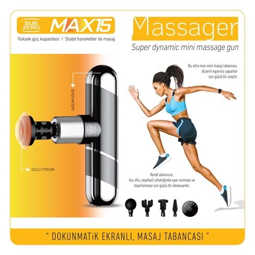 Subzero MAX15 Masaj Aleti 4 Başlıklı Dokunmatik