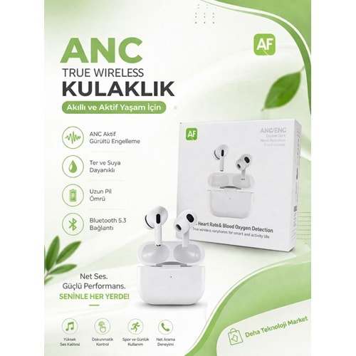 A1 Swear AI Pro3 ANC/ENC Ekranlı Bluetooth Kulaklık