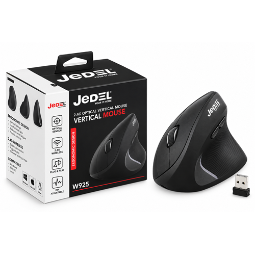 Jedel W925 2.4G Ergonomik Optik Dikey Tasarım Kablosuz Fare Yumuşak Dokunuşlu