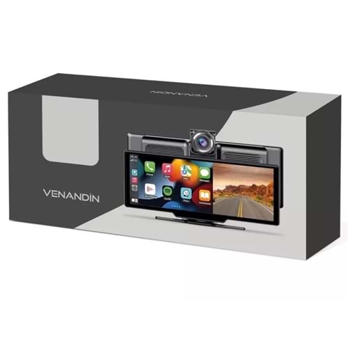 Venandin NVXPRO 10,26 inç IPS HD Taşınabilir Monitör, Kablosuz Carplay Ekranı, Kablosuz Android Auto Araç Ekranı, Evrensel Multimedya Araç Stereo Sistemi