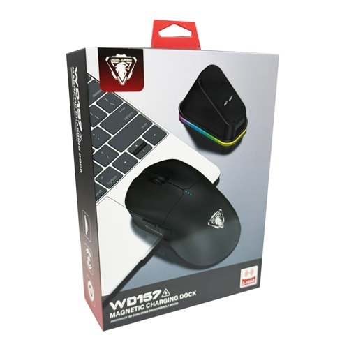 JEDEL WD157 Kablosuz Mouse Manyetik Şarj İstasyonlu