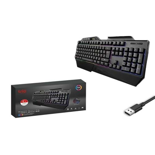 Trio TRGKX99 Kablolu Işıklı Q Oyuncu Klavyesi