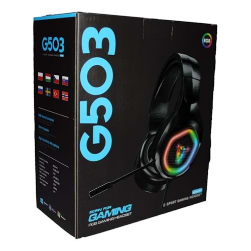 Trio G503 Profesyonel Headset Pro 7.1 Usb Girişli Rgb Gaming Oyuncu Kulaklığı