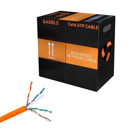 Gabble Gab-CT305 305Mt 0.57mm(Kalın) Cat6 Kablo Turuncu