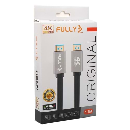 Fully G-507L 1.5 Metre 4K v2.0 Ultra HD Alüminyum Başlıklı HDMI Görüntü Kablosu