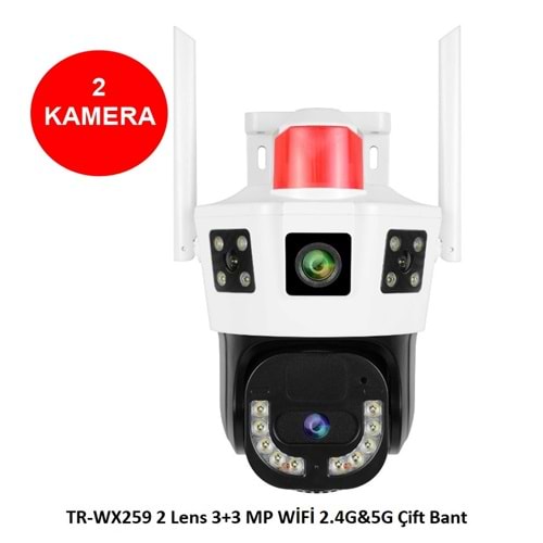 Trio TR-WX259 (2 Kameralı) 3+3 MP WİFİ 2.4G&5G Çift Bant(Veesky)