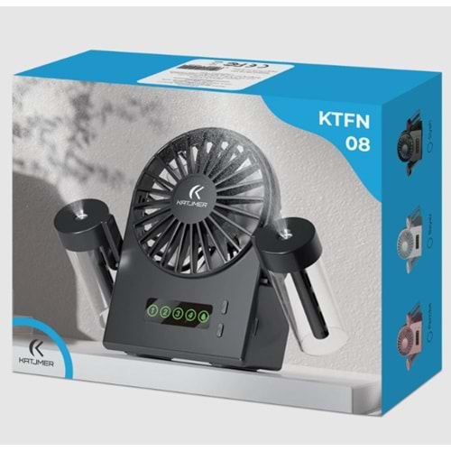 Katjmer KTFN-08 Buharlı Masaüstü USB Şarjlı Fan