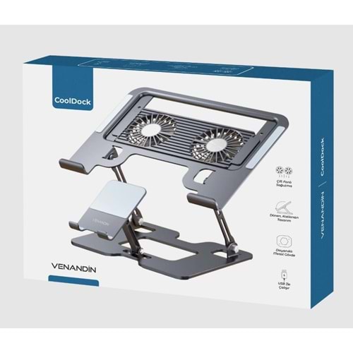 Venandin HLDCLDK-001 Cooldock Notebook Sogutucu Telefon Stantlı Metal