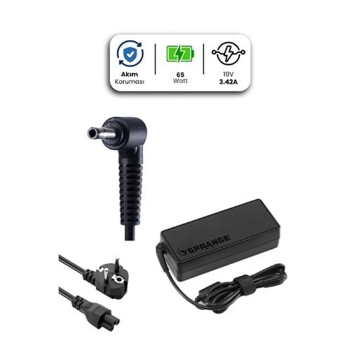 SPRANGE SR-L28 19V 3.42A 4.0 * 1.35mm 65W CASPER İçin Laptop Adaptör