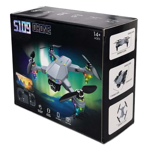 Katjmer S109 Gps Drone4K HD Wıfı Fpv Drone 1080P Kamera Yüksekliği Tutun RC Katlanabilir Quadcopter Dron Rc Helikopter Drone Hediye Oyuncak Tek Batarya