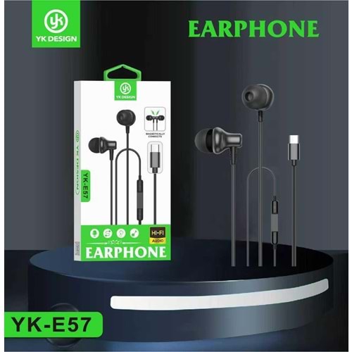 YK Design YK-E57 Tak Çalıştır Type-C Girişli Kulaklık