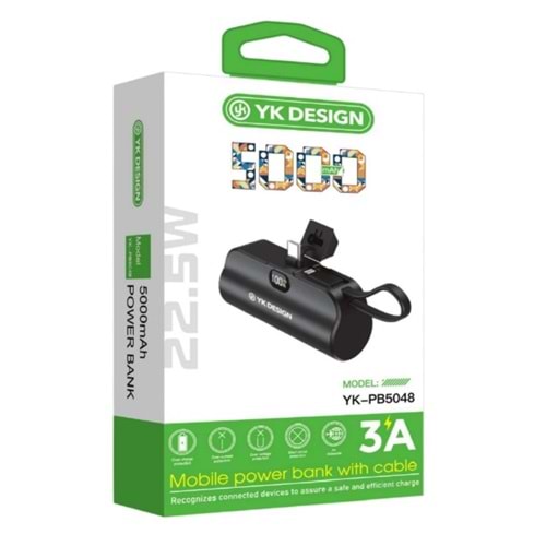YK Design YK-PB5048 5000 Mah 22.5W 3A Standlı Powerbank