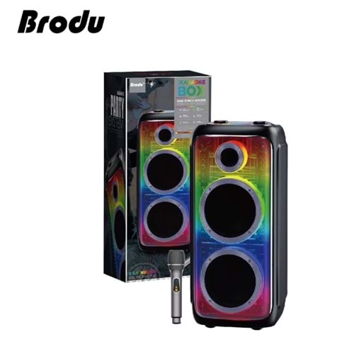 Brodu BTS-2370 RGB Bluetooth/Usb/Sd/Fm Müzik Kutusu Kablosuz Mikrofonlu