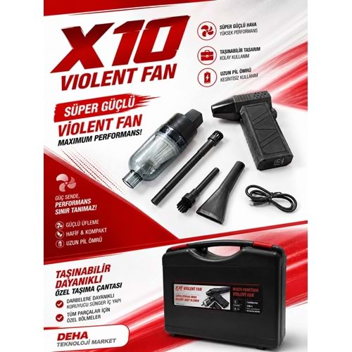 Yk Design X10 Vıolent Turbo Fan Süpürge
