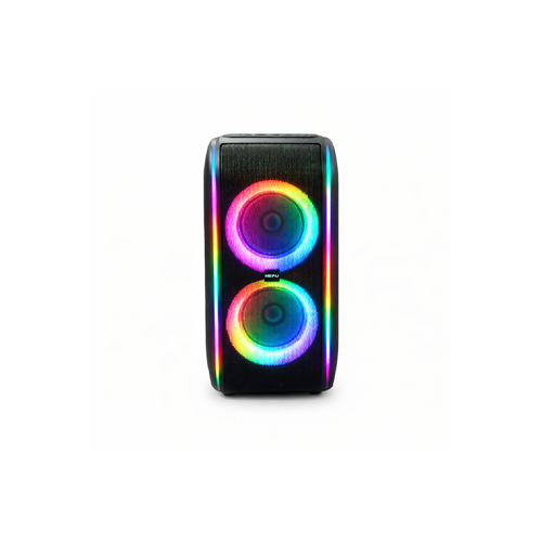 HEPU HP-978 Titan Series Taşınabilir Hoparlör – 2×6” Hoparlör, 30W RMS, RGB Işık, 1 Kablosuz Mikrofon + Kumanda
