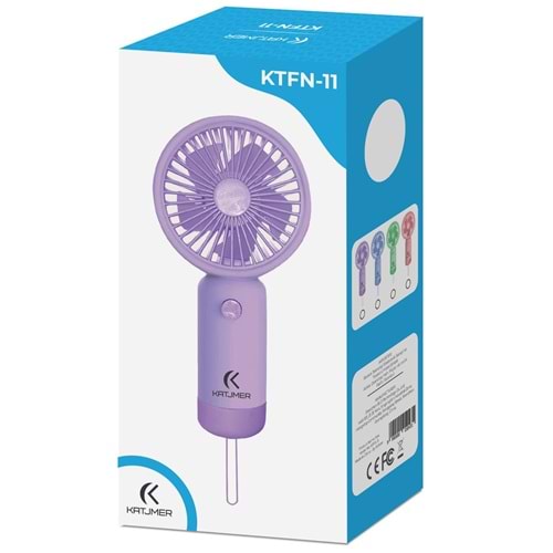 Katjmer KTFN-11 3 Kadameli USB Şarjlı El Fanı