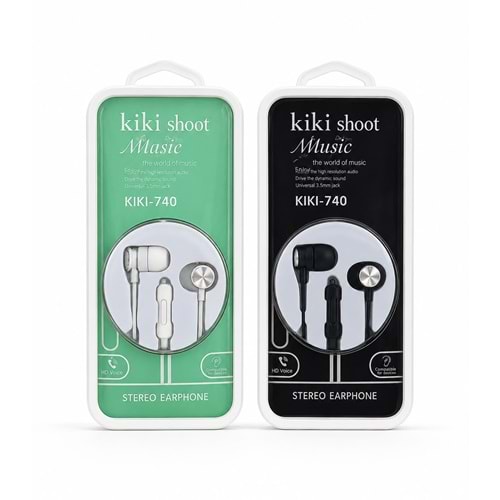 Kiki Shoot KIKI-740 Silikonlu Mikrofonlu Kablolu Kulaklık
