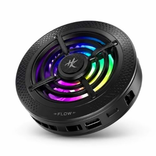 HK-2 Pro Manyetik Klipsli Telefon Soğutucu Fan RGB Isı Göstergeli Siyah