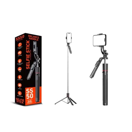 Subzero SS50 Tripod/171CM Bluetooth Uzaktan Kumanda 360° Dönebilen Telefon Tutucu