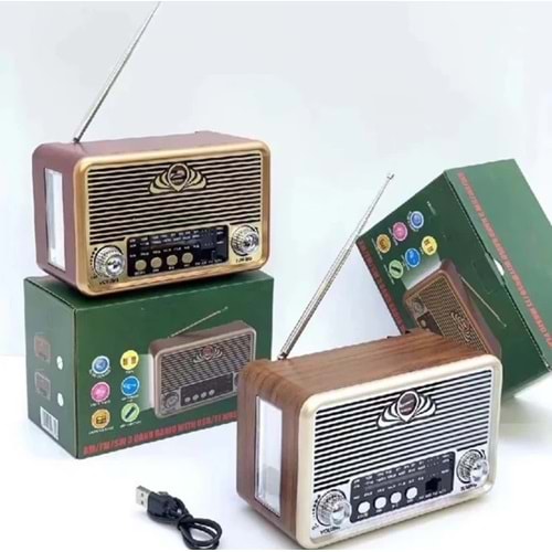 NNS NS-6675 Usb/Sd Mp3 Çalar Bluetooth Şarjlı Nostaljik Radyo