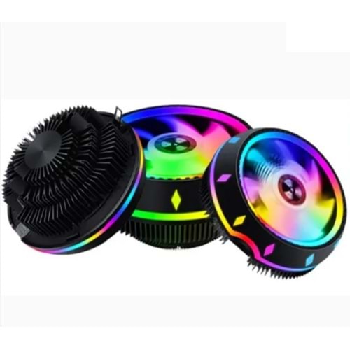 Versatile Rainbow Ufo Cpu Işlemci Fanı 117x117x25mm Rgb Intel/Amd Tam Uyumlu