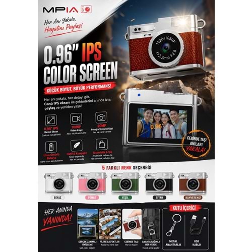 MPIA MC-10 Mini Retro Dijital TF Kartlı Kamera