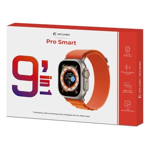 Katjmer Pro Smart 7kordon+Saat Kılıfı+Ekran Koruyucu Akıllı Saat