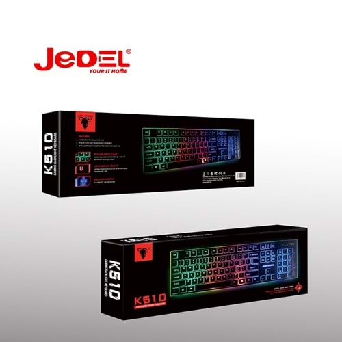 Jedel K510 RGB Aydınlatmalı Kablolu Ofis ve Gaming Klavye
