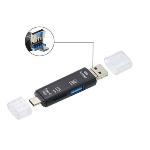 Powermaster PM-38400 Type-C/Usb/Micro Usb Kart Okuyucu