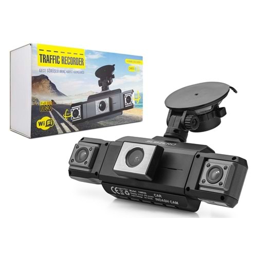 Subzero CMR55 360Derece Gece Görüşlü 1080p Full hd Wifi Araç Kamerası