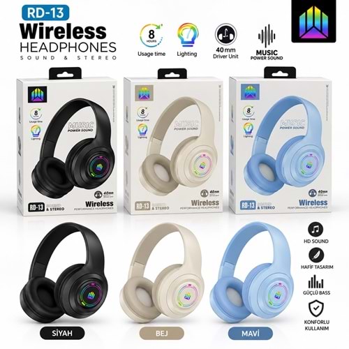 Yk Design RD13 Bluetooth Kulaküstü Kulaklık