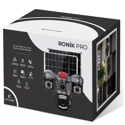 Katjmer Ronik Pro Camrnk-002 3 Kameralı 4G Sim Kartlı Güvenlik Kamerası
