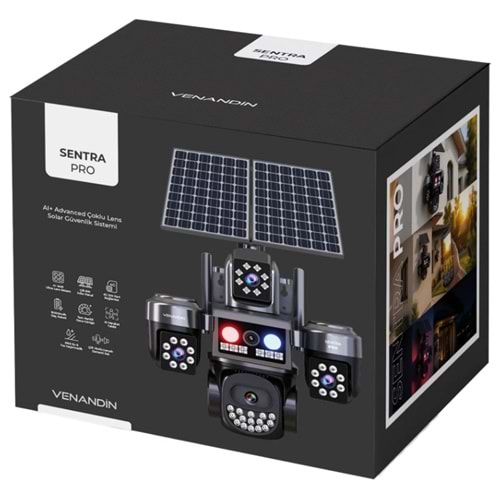 Katjmer Sentra Pro Camsntr-002 3 Kameralı 4G Sim Kartlı Güvenlik Kamerası
