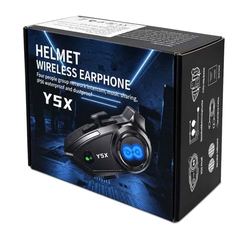 Katjmer Y5X Intercom Bluetooth Motorsiklet Kask Kulaklığı İnterkom