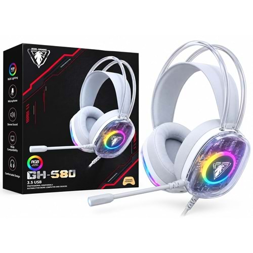 Jedel GH-580 Profesyonel 7.1 Usb Girişli Şeffaf Rgb Gaming Oyuncu Kulaklığı