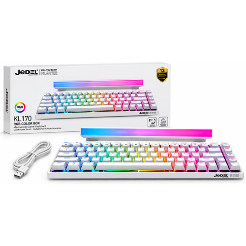 Jedel K170 68 Tuş Manyetik 0.1mm Hassasiyet RGB Kontrolcülü Yan Baskılı Oyun Klavyesi