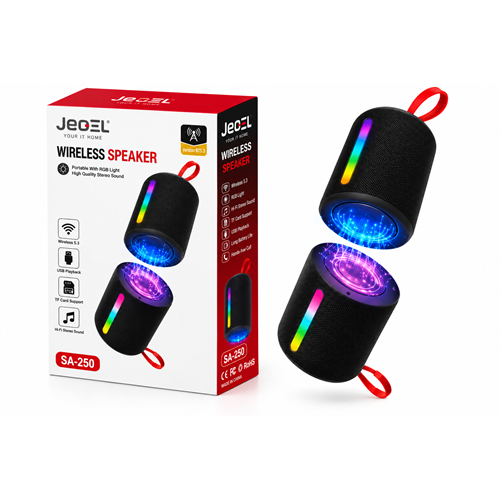 Jedel SA-250 LED aydınlatmalı ve manyetik 2'si 1 arada tasarımlı Bluetooth Stereo Hoparlör