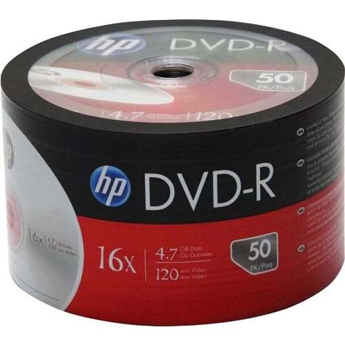 Hp 4.7 GB 16X DVD-R 50'li Paket