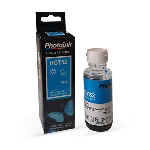 Photoink GT52-5820/5810/315/415 Uyumlu 100 Ml. Mürekkep C-Cyan